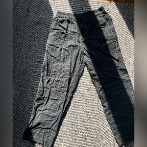 Madewell Dark Green Plaid Pants